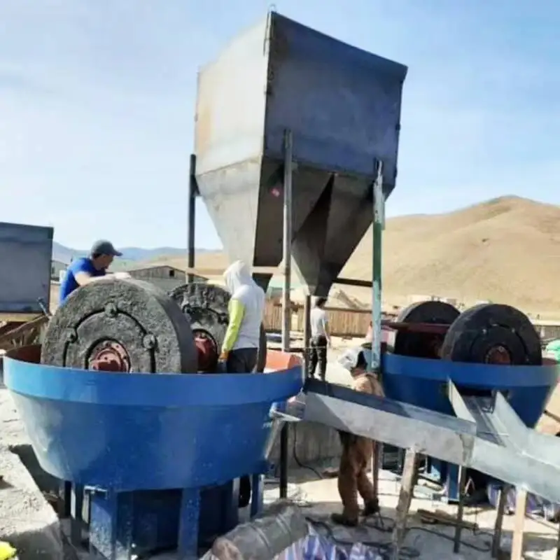 New 2 Tons Per Hour Milling Machine Stamp Round Ore Grinding Mill/ Wet Pan Mill For Gold