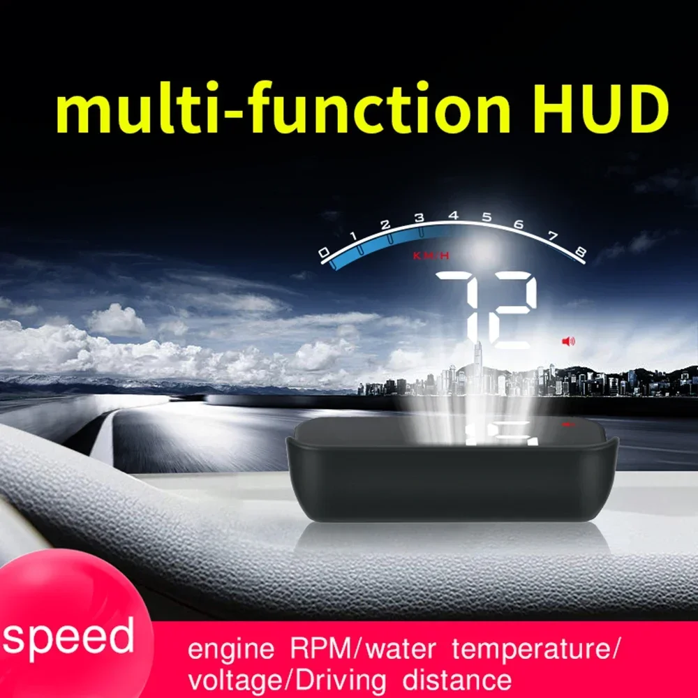 M6S OBD2 HUD Digital Car Head Up Display Windshield Projector Speedometer Water Temp Voltage Auto Accessories On-board Computer