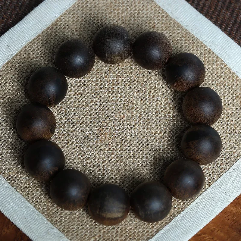 

Full Submerged Water Vietnam Huian Bracelet Black Oil Old Materials Buddha Beads Rosary Amusement Article Bra