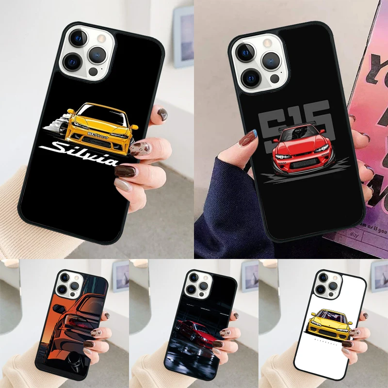 Silvia S15 JDM Tuner Cars phone case Cover For iPhone 14 15 16 Pro Max SE 2020 coque For apple 11 12 13 Pro Max 7 8 Plus