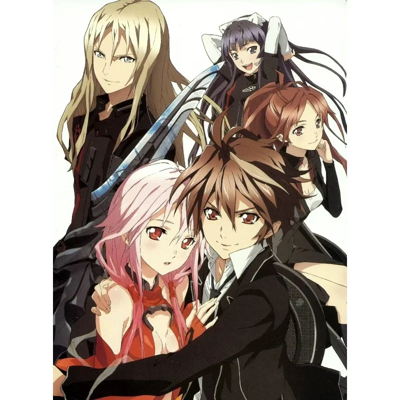 Guilty Crown Paperback Edition Artwork Illustration Collection Album Art Book Guilty Crown Visual Collection with A Large Poster