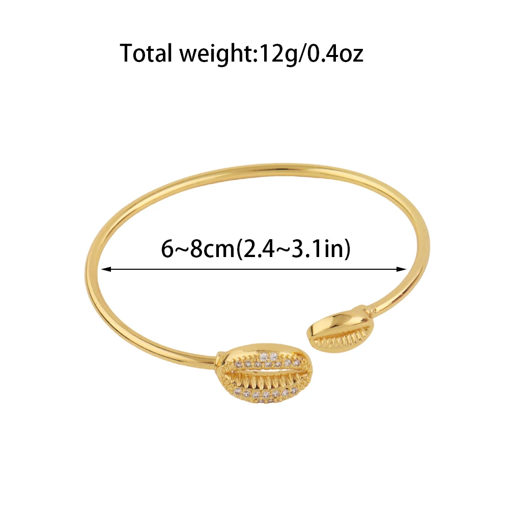 Ozean-Muschel-Armband, Ringe, farbecht, schmutzfrei, Schmuck, 18 Karat Gold, Karte von Afrika, Schmuckzubehör, Jubiläumsgeschenke – Detail 6