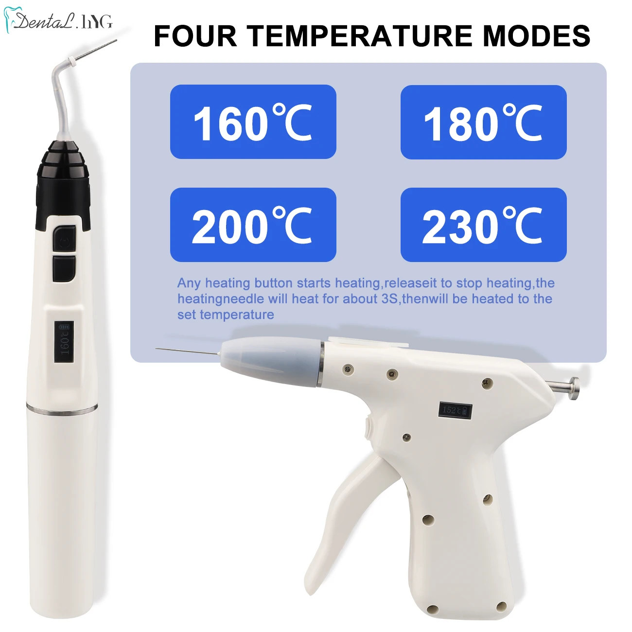 Sistema de obturação endo dental arma aquecimento temperatura caneta dicas sem fio dentista lidar com ferramenta enchimento 3d