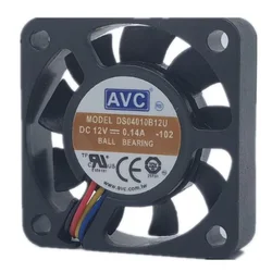 New CPU Cooling Fan for AVC DS04010B12U 12V 0.14A 4010 4CM 4-wire PWM Chassis Fan 40x40x10mm
