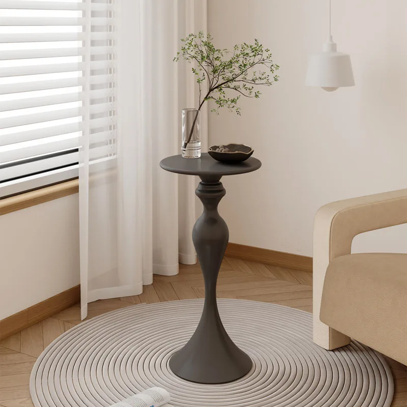 تصميم داخلي طاولات قهوة أنيقة مستديرة بيضاء للمدخل ديكور صغير طاولات القهوة أرضية زاوية جانبية أثاث ميسا دي سنترو