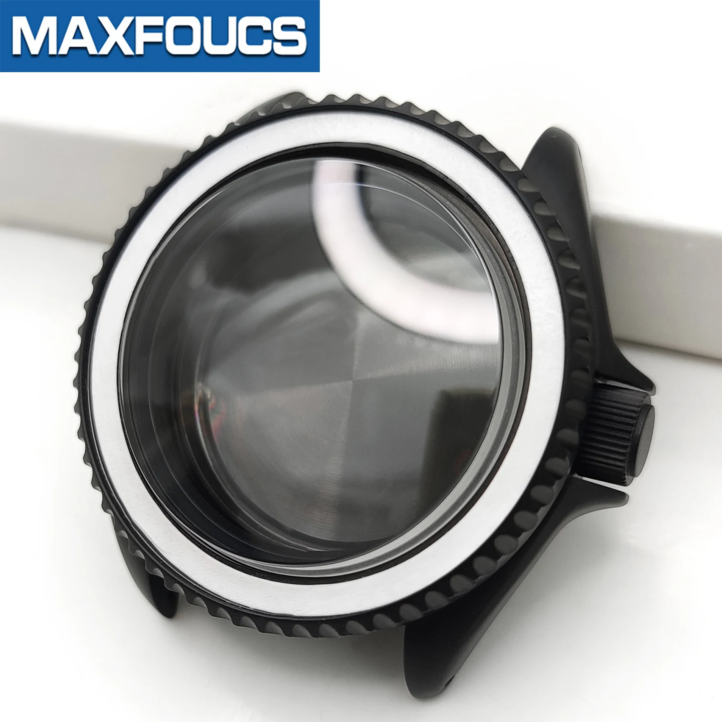 SKX Classic Mattschwarzes Uhrengehäuse 3 Uhr Edelstahl MOD NH35 NH36 4R36 Krone Saphirglas Kundenspezifisches Zubehör – Detail 13