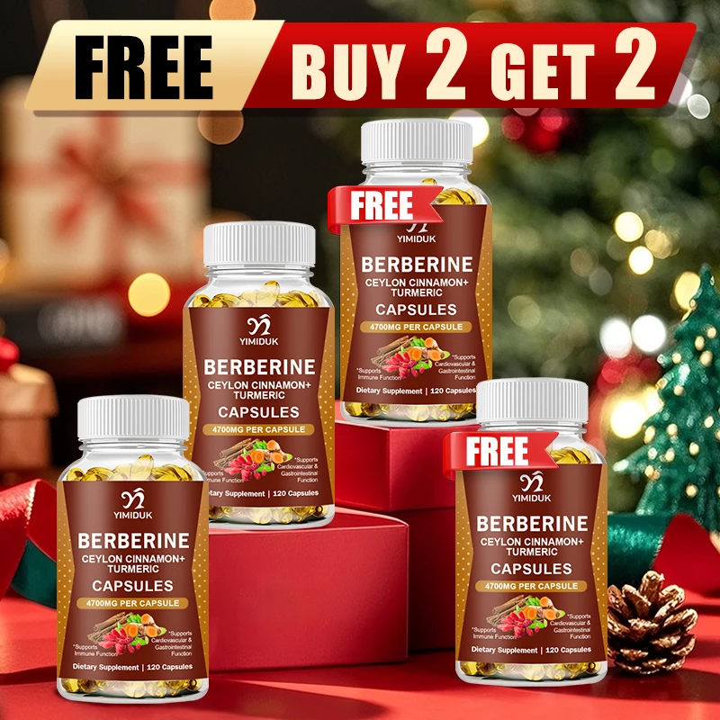 

Berberine Capsules, with Ceylon Cinnamon, Support Heart Health, Immune System, Healthy GI & Cholesterol, Gluten-Free, Non-GMO