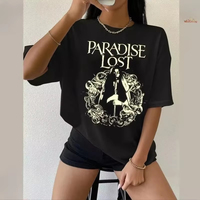 Paradise Lost Icon Print Men's T-Shirt Classic Retro Hip-Hop Rock Band Short-Sleeved Casual Versatile Women's Men's T-Shirt