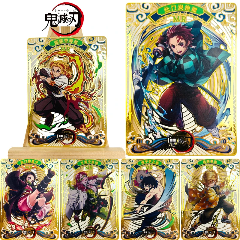 Demon Slayer Mr Card Kamado Nanjirou Kamado Nezuko DIY Homemade Metal Collection Card Christmas Birthday Gift Game Toys