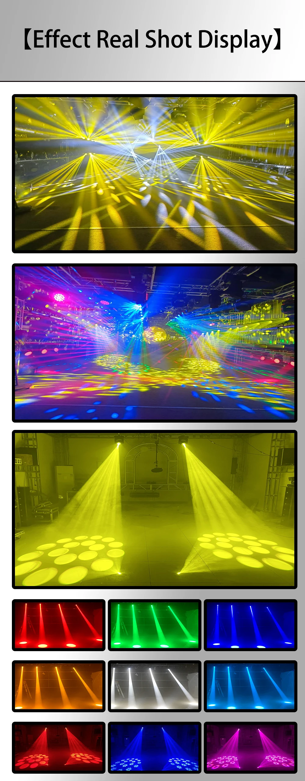 YUER 4Pcs/lot Mini 150W LED Moving Head Light Beam Spot 18 Rotating Prisms Dj Dmx Stage Light Effect Disco Dj Bar Wedding Club