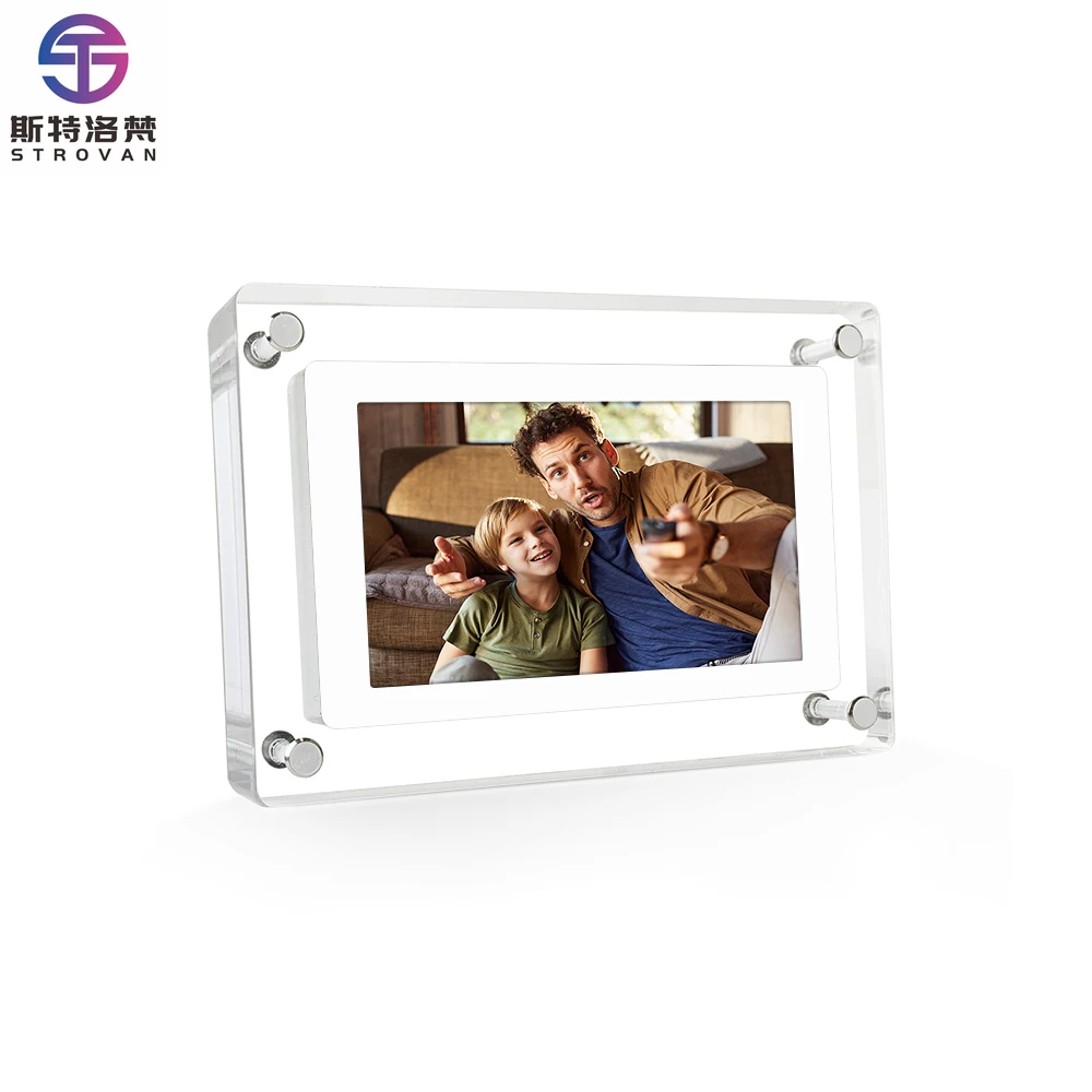 

English Film 5 Inch IPS 4GB Digital Photo Frame Video Movie Free Upload Digital Photo Frame Smart Picture Frame
