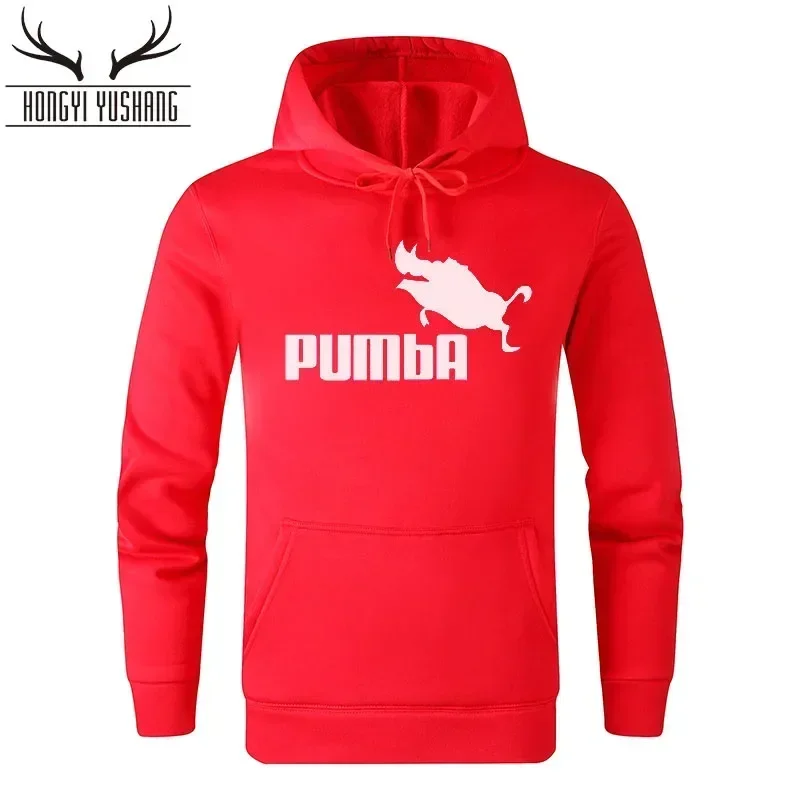 2024 Autumn/Winter Men's New Pumba Sports Print Hoodie Set Men's Fleece Sweater Casual Designer Sportswear Casual Pullover w13