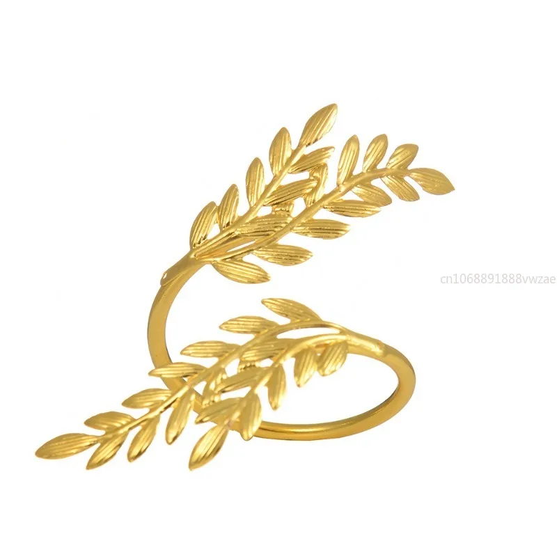 Gold Color Wheat Napkin Rings Metal Leaf Napkin Holder for Harvest Festival Fall Napkin Rings Wedding Dinner Table Decoration