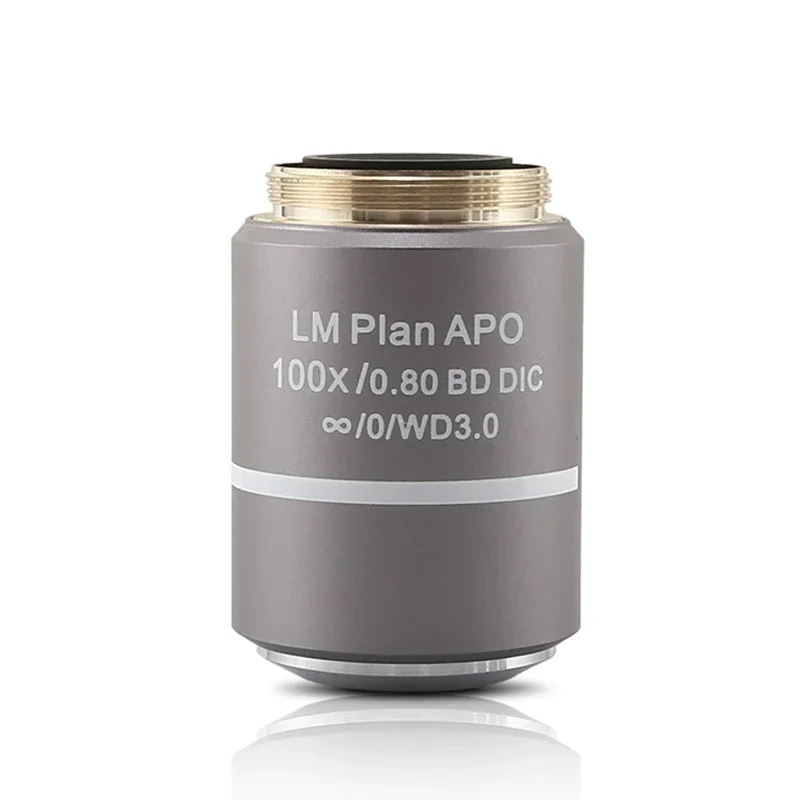 

Metallographic microscope flat field full apochromatic 100X metallographic occulting field objective dry lens BD