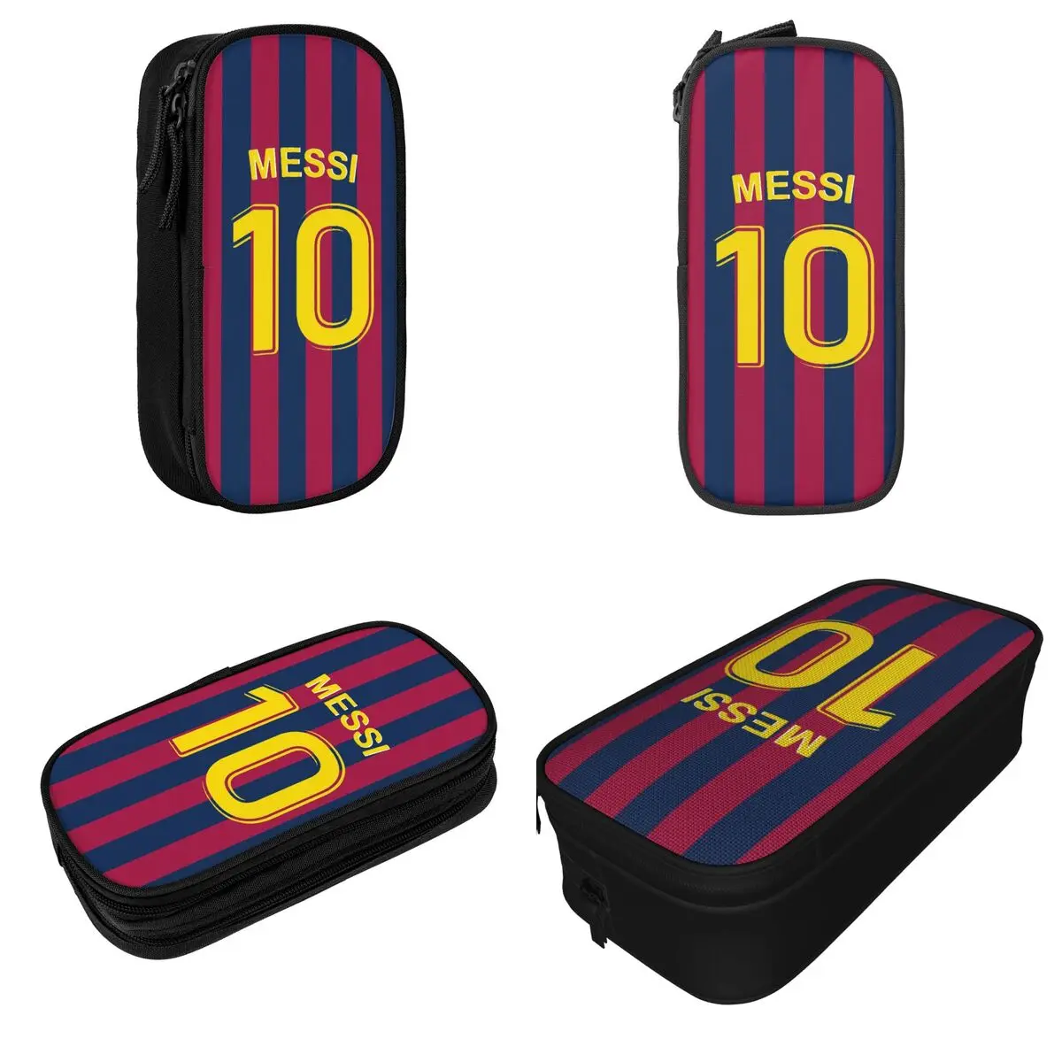 Argentina Number 10 Football Soccer Pencil Cases Creative Messied Pen Box Bags Kids Big School Supplies Gift Pencilcases