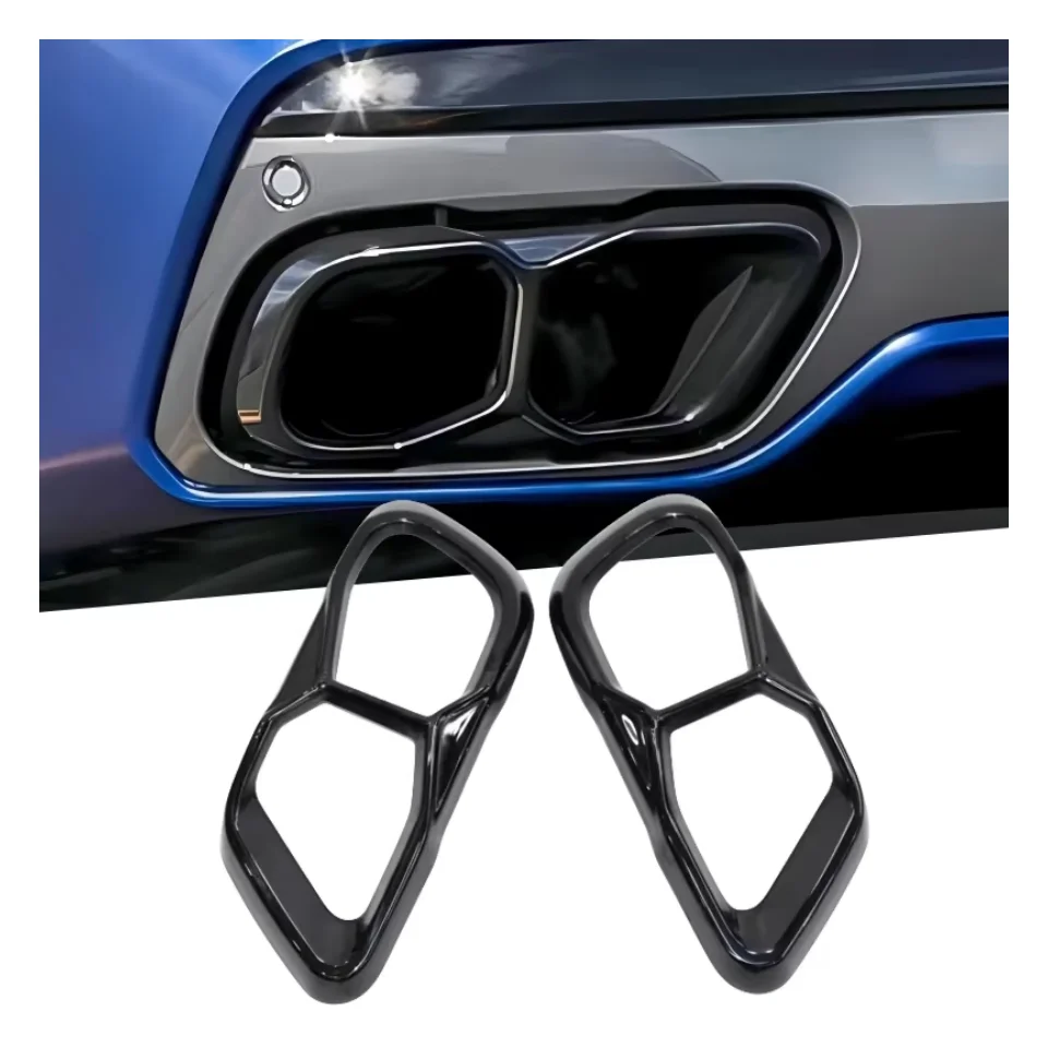 For BMW X5 X6 X7 G05 G06 G07 19-24 Exhaust Tip Cover SUS304 Stainless Steel Nozzle Tail Pipe Upgrade For Car