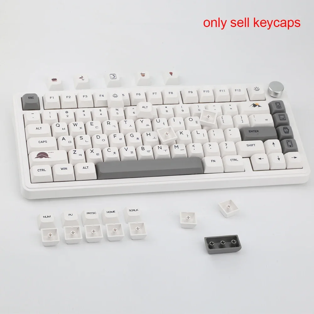 PBT Keycaps 131Keys XDA Profile English/Korean/KeyCap Dye Sublimation For Cherry MX 108/104/98/87/85/61 Mechanical Keyboard