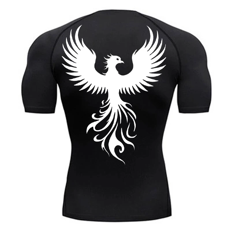 Grafisches, sportliches, schnell trocknendes Kompressionsshirt für Herren, Fitnessstudio, Workout, Laufen, T-Shirts, T-Shirts, Oberteile, Unterhemd, Baselayers, Activewear