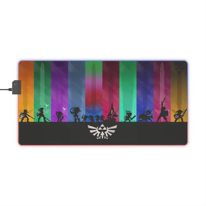 Legend of Zelda Mauspad: RGB Gaming Schreibtischunterlage, Hyrule Design