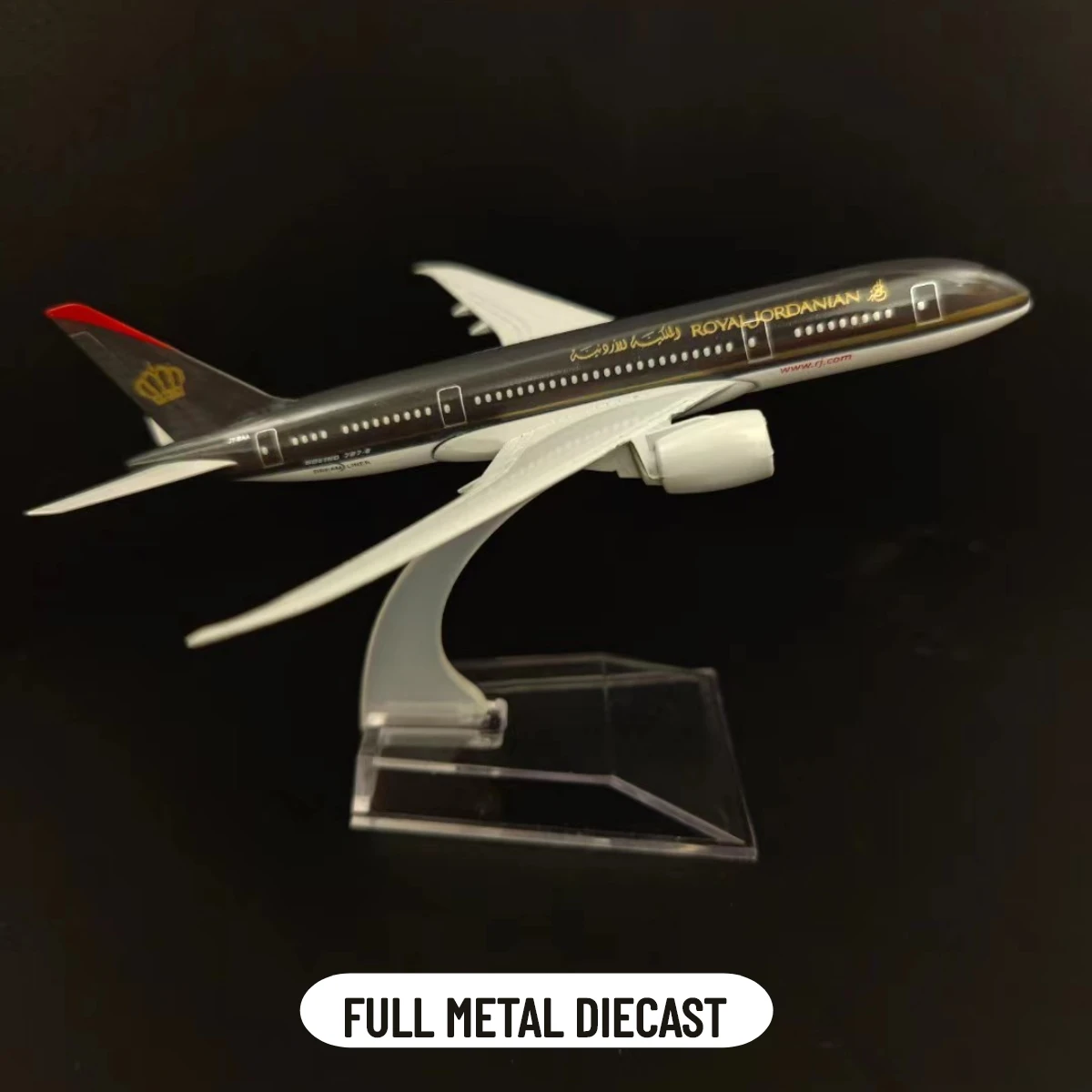 Scale 1:400 Metal Aircraft Replica Royal Jordanian B787 Airlines Boeing Airbus Airplane Diecast Model Aviation Miniature Boy Toy