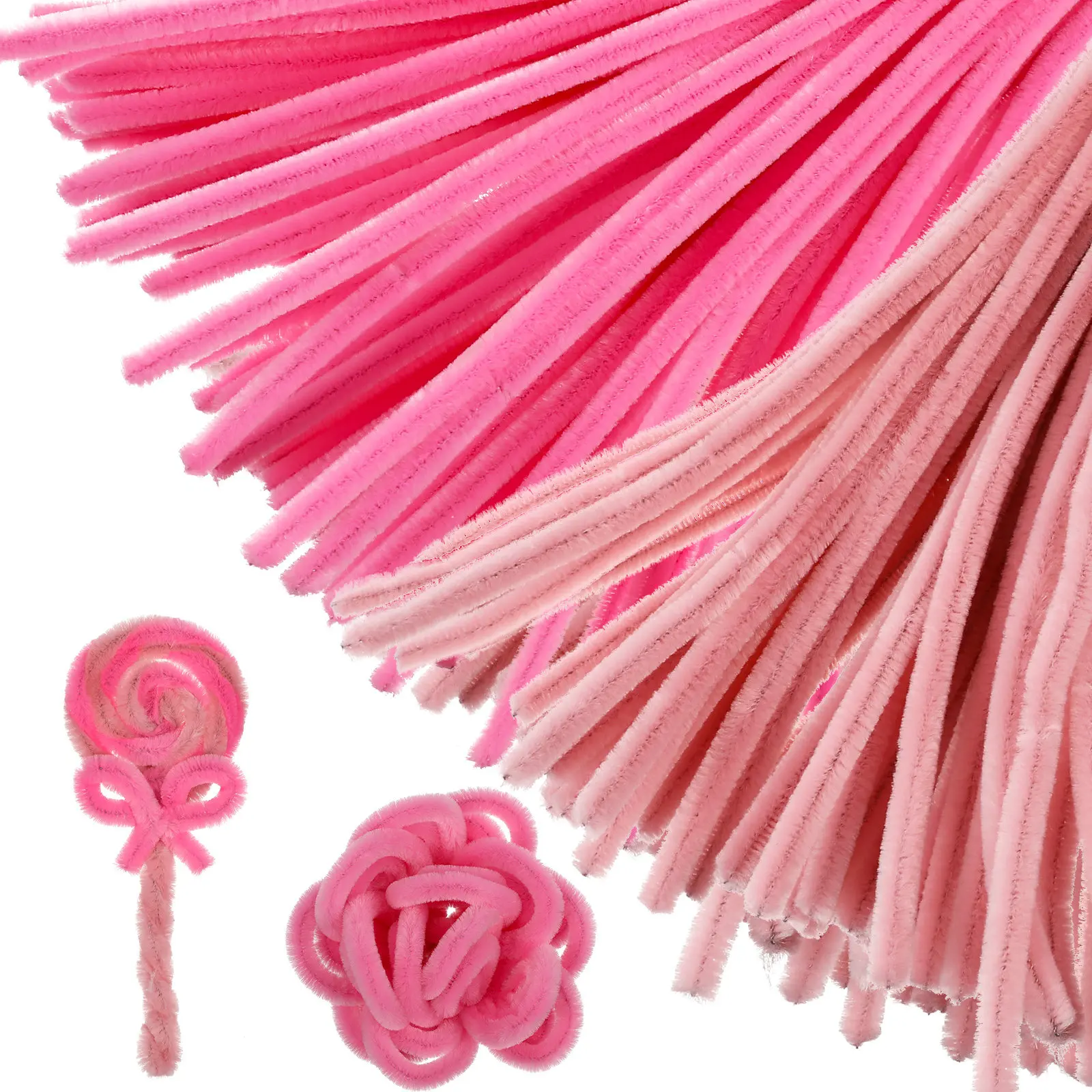 200Pcs Twisting Sticks Craft Pipe Cleaners Long Soft Chenille Stems for DIY Flower Making Craft Supplies Bulk Sticks
