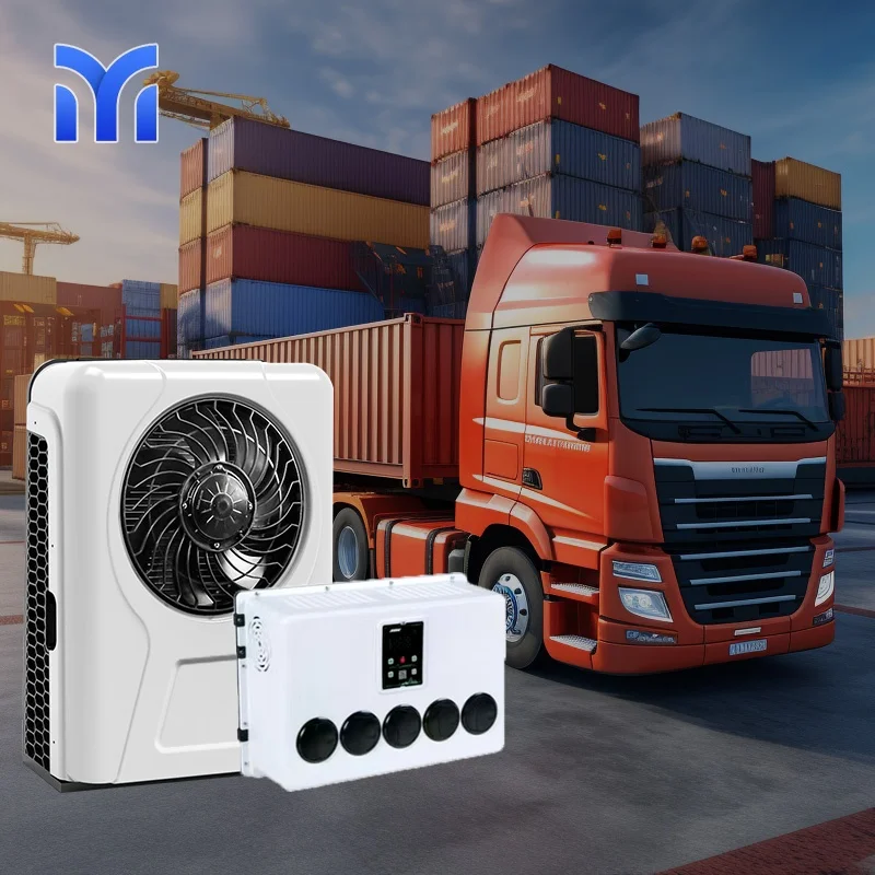 12V/24V Split Air Conditioning System for Cars Trucks Campers RVs 7500BTU Electric Scroll Compressor Retrofit/Upgrade Parking