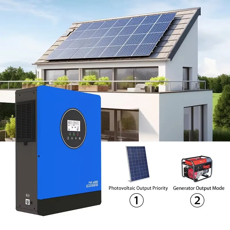 Off Grid Grid Tie Hybrid Solar Inverter Built-In MPPT Controller Home Solar Photovoltaic Power Conversion Device