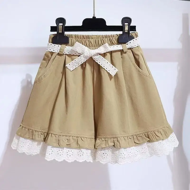 New Spring autumn Fashion Girls kids Boy Cotton lace Shorts Casual Comfortable Cute Baby Children Clothing 120-170CM