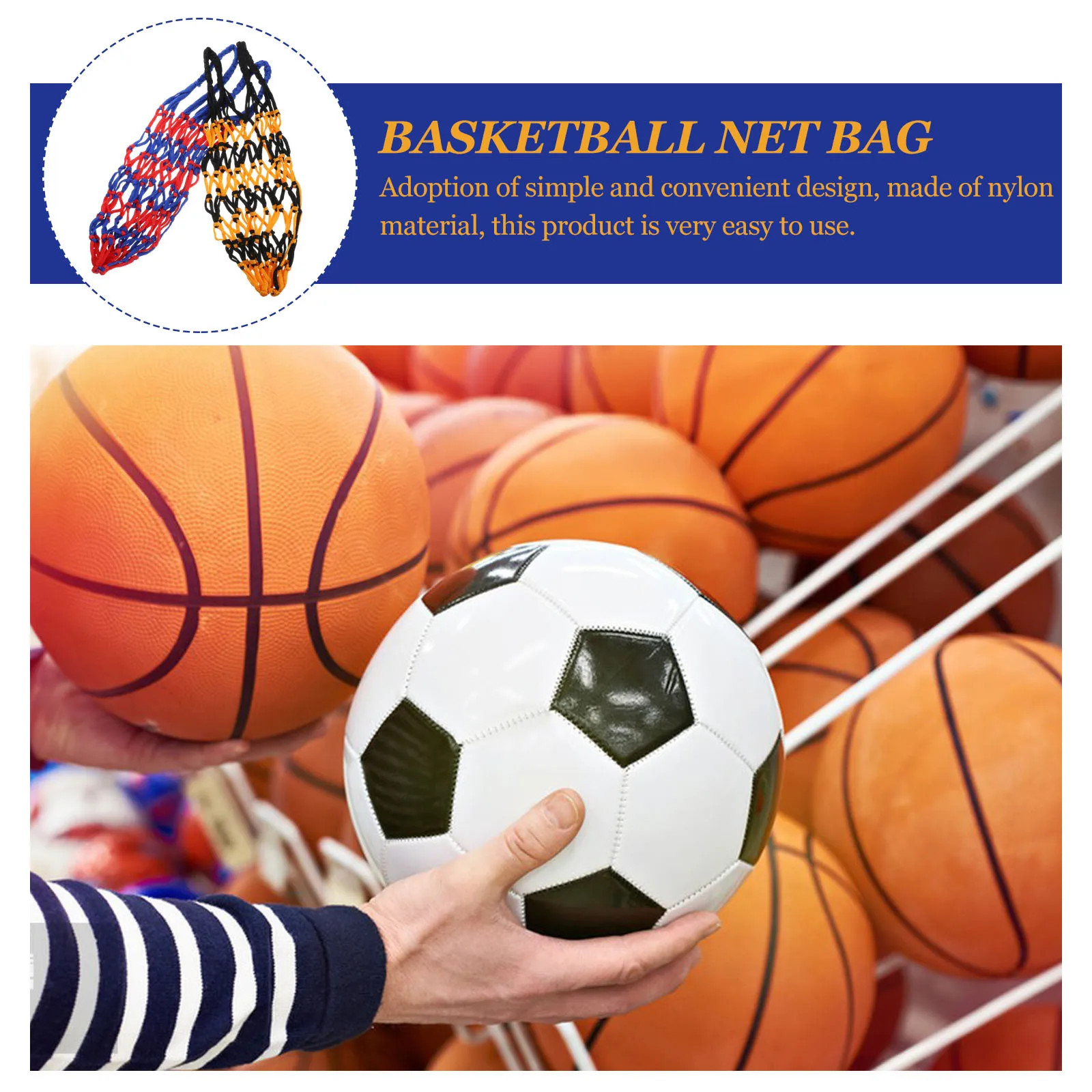 

2 шт., баскетбольная сетчатая сумка, портативная нейлоновая сетка для мячей, переноска для спортивных мячей, уличный органайзер для мячей, сумка для хранения баскетбола