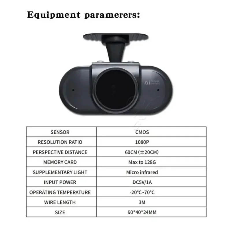 Disponibile 1080p Visione notturna Sistema di telecamere per auto Driver Sensore di fatica Monitor Allarme Avviso DSM DMS Monitoraggio stato stato stato stato conducente B