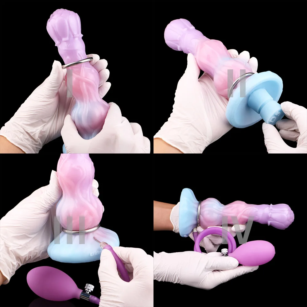 YOCY B2010 زهرة المكونات الشرج نفخ الشرج المتوسع مع شفط كأس لعبة الجنس للنساء الرجال #3