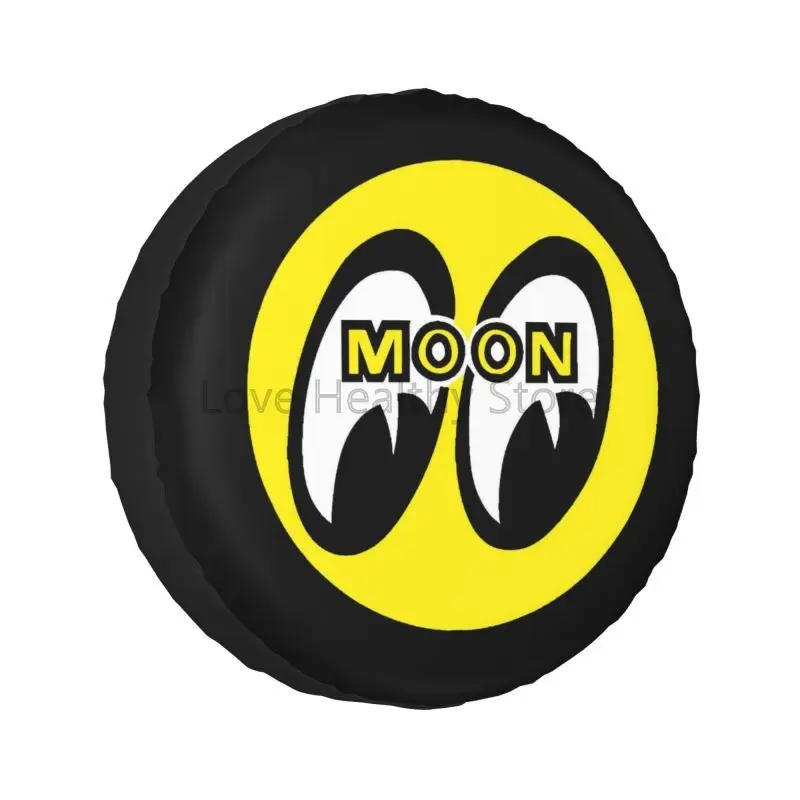

Custom JDM Moon Eyess Motorcycle Racing Spare Tire Cover for Jeep SUV RV Trailer Car Waterproof Dust-Proof Car Wheel Tire Cover