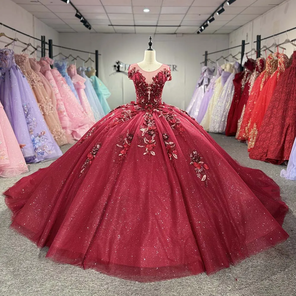 Customized Shiny Quinceneara Dresses for Bride Rhinestones Ruffles Bandage Wedding Party Gowns vestidos de 15 quinceañera