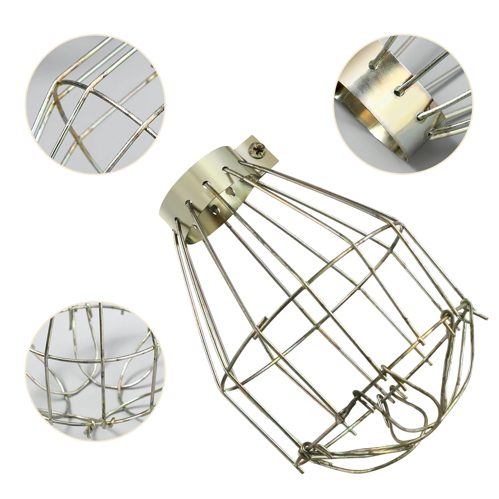 

6pcs Metal Lamp Bulb Guard Vintage Light Cage Hanging Industrial Cover Pendant Decor For Home Bar Living Room Cafe Durable Brass