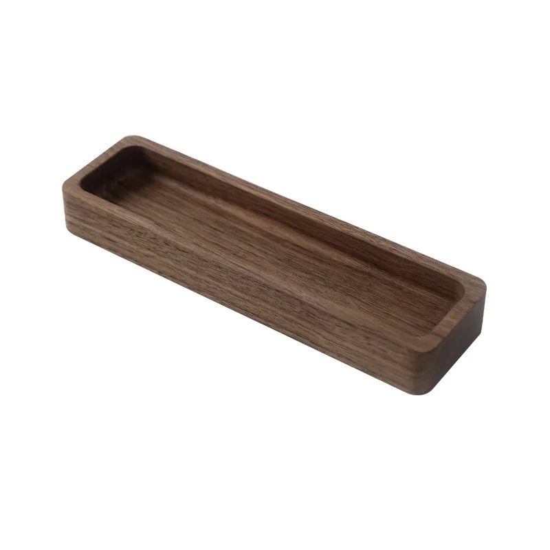 Black Walnut Uncovered Foyer Storage Box, Solid Wood Pen Box, Desktop Miscellaneous Items, Key Storage Box