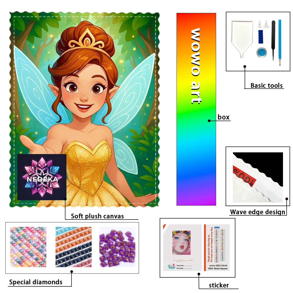 

【NEDEKA_ Diamond Art】The girl holding the lamp AB Rhinestone FD Rhinestone Perfect Resin Diamond