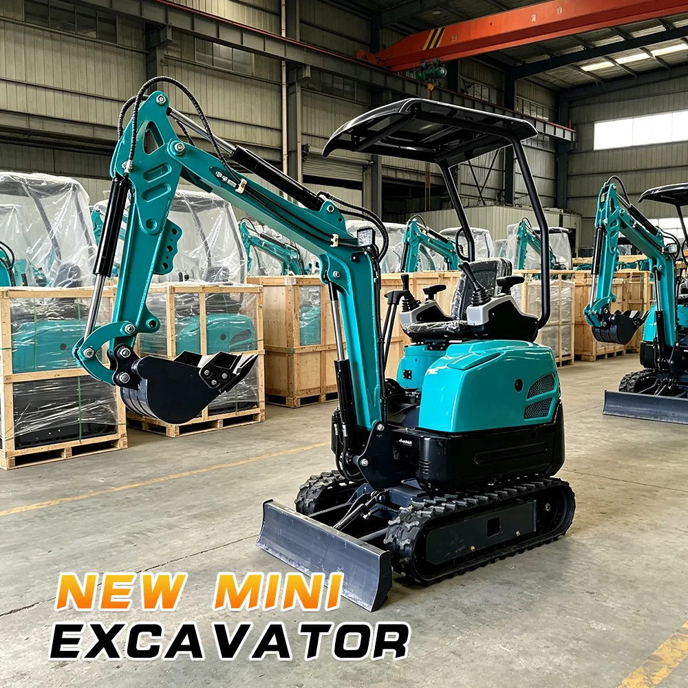 

1.5 Ton Mini Excavator CE Certified Kubota Engine Small Crawler Digger With Closed Cab For Multi-Scenario Use Free Shipping