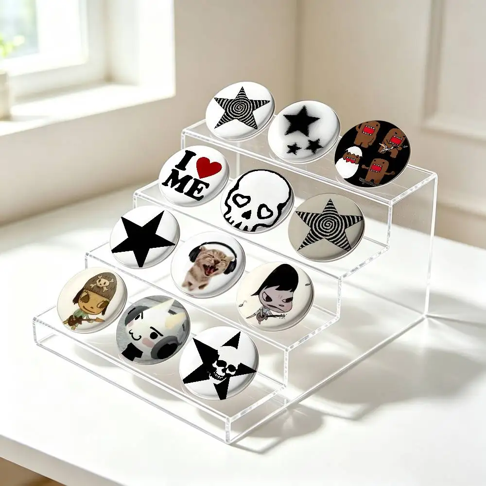 Y-Yoshitomo N-Nara Y2K Aesthetic Soft Button Pins Funny I Love D-Domo Badge Pins For Friend, Backpack, Clothing, Collectible A