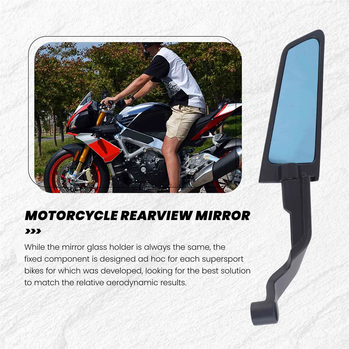

T48C_Motorcycle Wind Wing Adjustable Rotating Rearview Mirror
