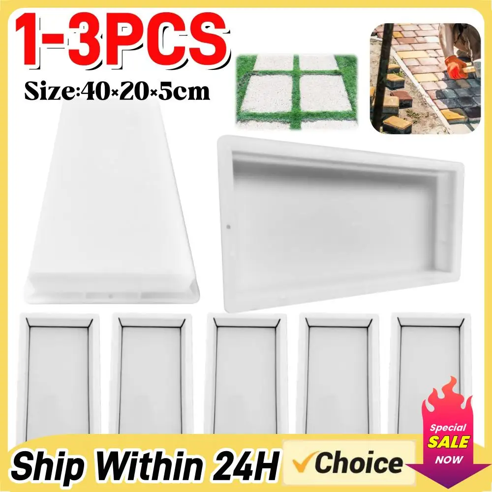 1-3PCS Reusable Garden Road Mold DIY Manually Paving Cement Concrete Mould Path Maker Garden Pavement Mold 40*20*5cm