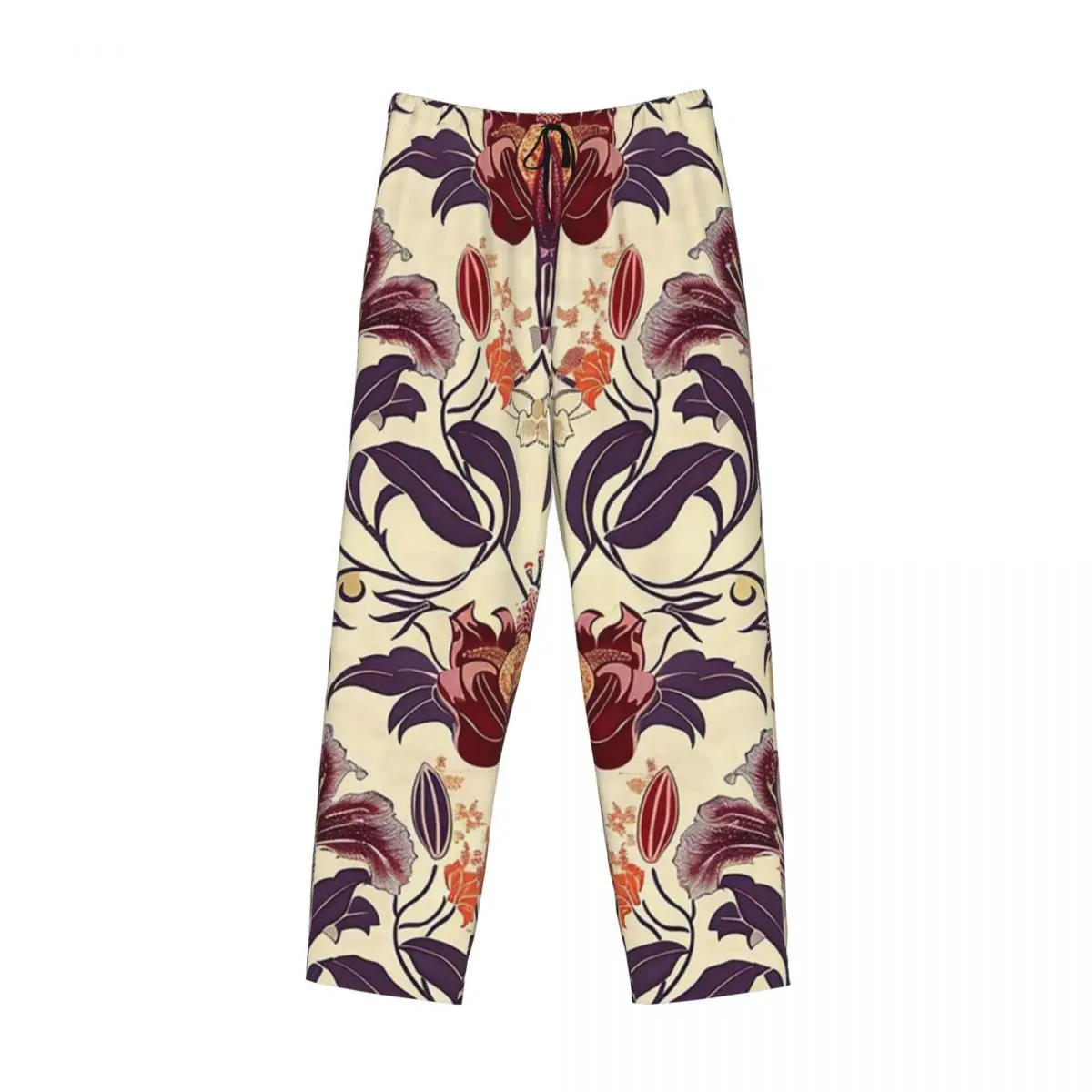 Custom William Morris Bullerswood Pajama Pants Men Sleepwear Sleep Lounge Bottoms with Pockets