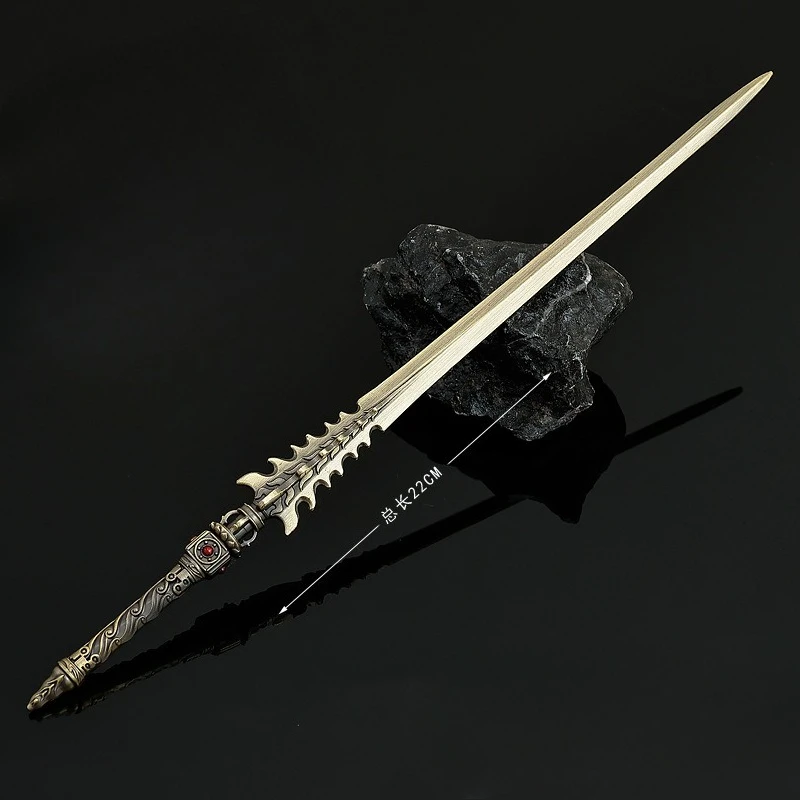22 cm/8,66 in Spielperipheriegeräte Tägliches Schwert Altes China Kalte Waffen Modelle Cosplay Prop Nahkampfmesser Metallhandwerk Ornamente Spielzeug