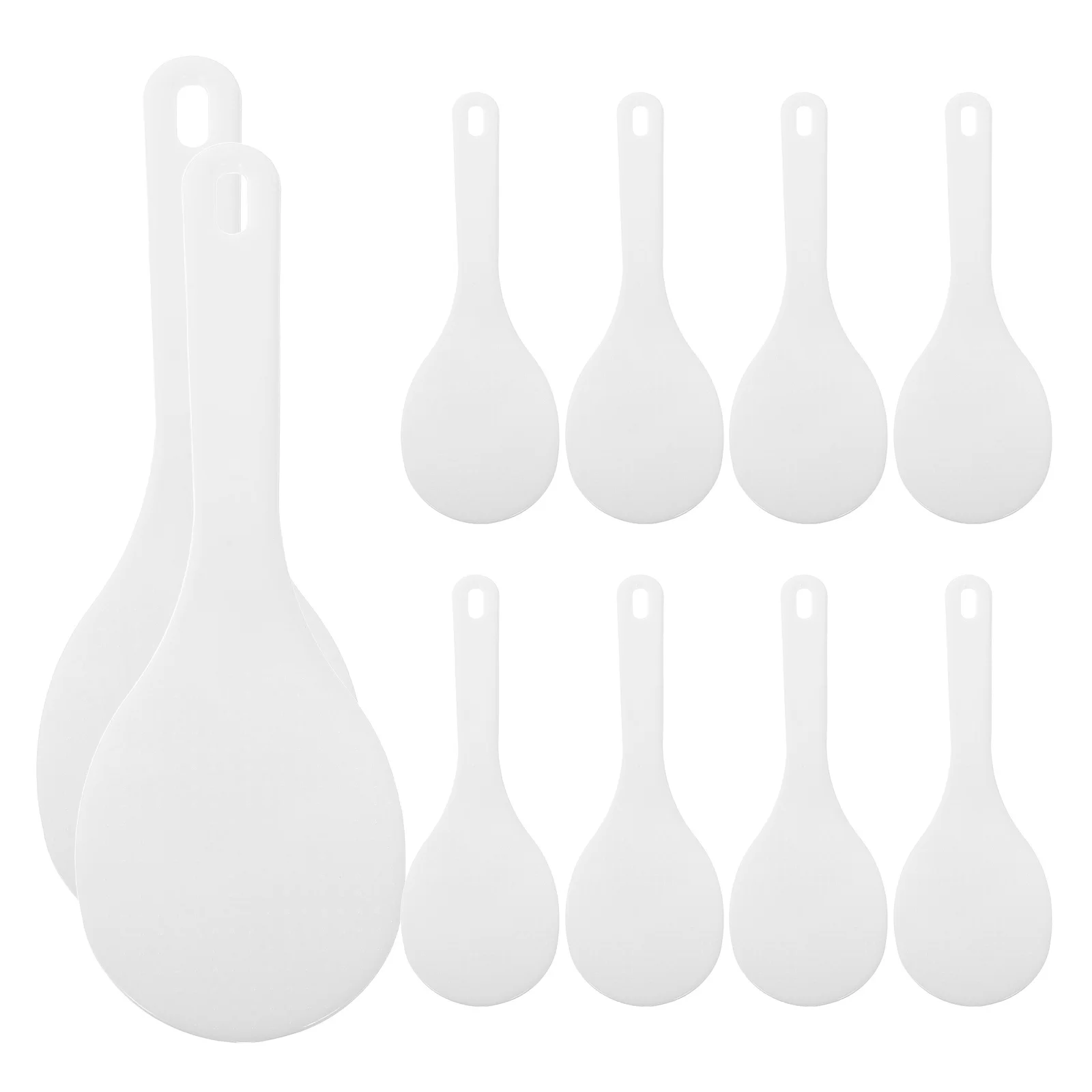 

10Pcs Nonstick Rice Scoop Plastic Paddle Rice Spoon Hanging Hole Kitchen Cooking Serving Utensil Restaurant Kitchen Meal Ladle