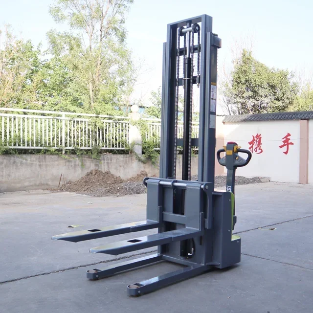 YG Full Electric Forklift 1000kg 1500kg 2000kg, Lifting Height 1.5meters Mini Electric Stacker Forklift Cheap Price