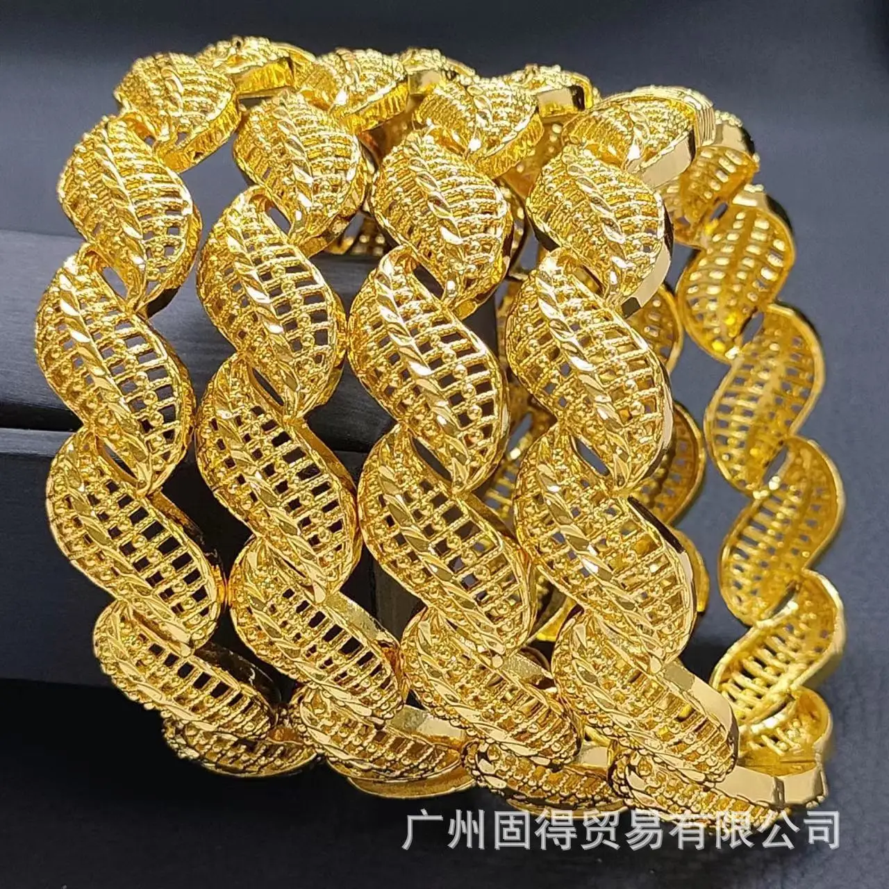 24k gold plated dubai wedding india nigeria women bride sand gold bracelet jewelry wholesale