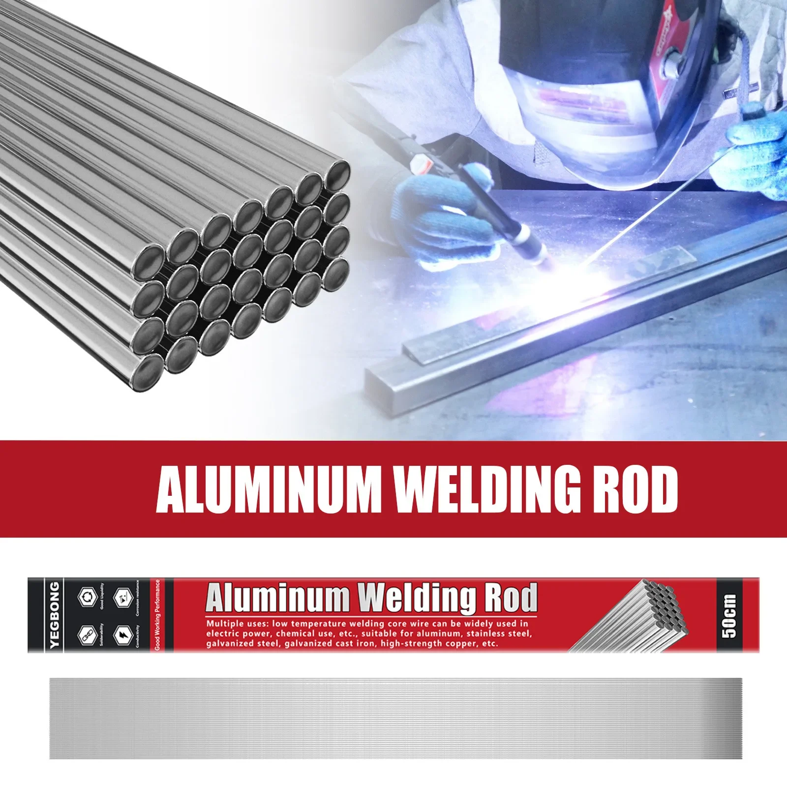 

Aluminum Welding Rods Low Temperature Weld Bars No Need Solder Powder 1.6/2MM Aluminum Solder Soldering Rod Tools