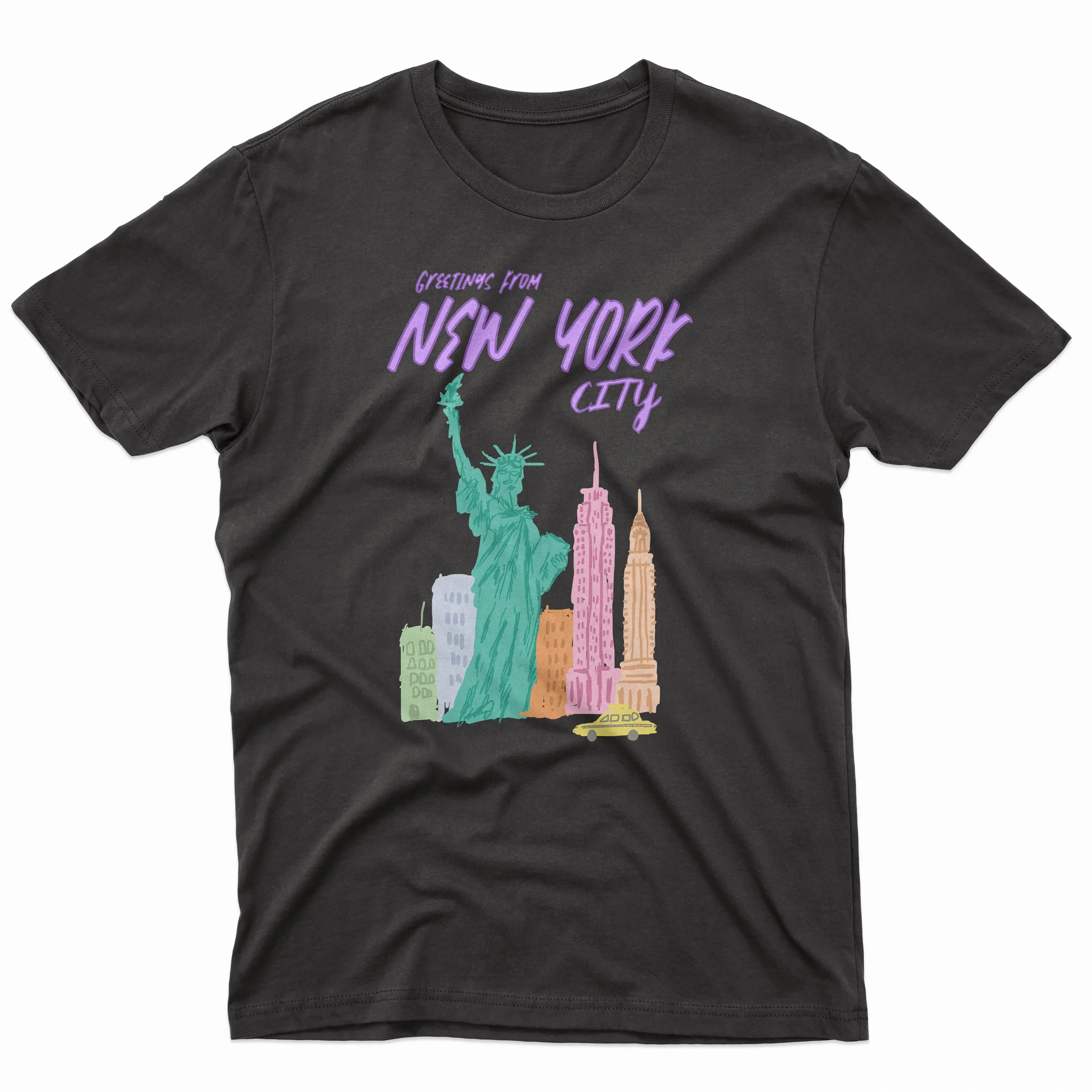 Greetings From New York City Vintage 90s Shirt, T-shirt, New York T-shirt, New York Graphic Tee, Gift for Him and Her