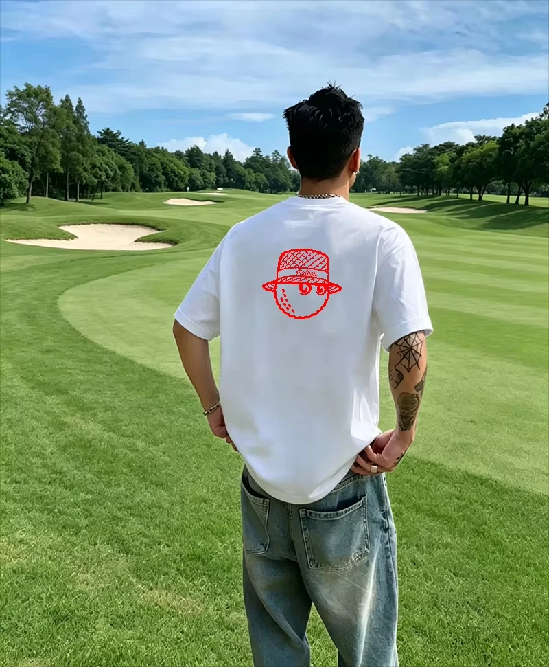 Streetwear Brand Golf - ホワイトクラシックトレンディゴルフウェアブランド Tシャツコットングラフィック Tシャツ男性女性夏ストリートウェア