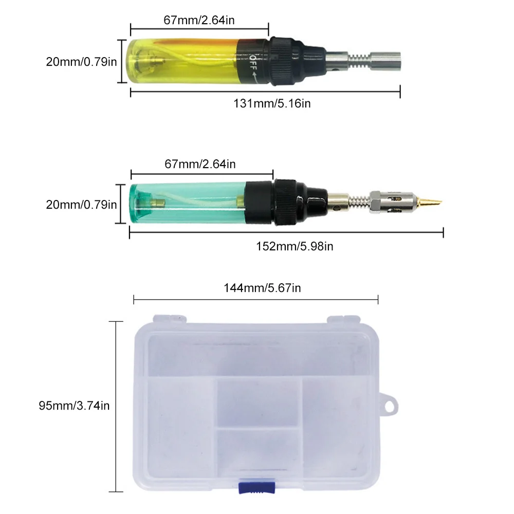 Portatile Alkane Penna di Ferro Torcia Strumento di Saldatura 13 In1 Manico Trasparente Saldatore A Gas Gonfiabile Mini Saldatore Set