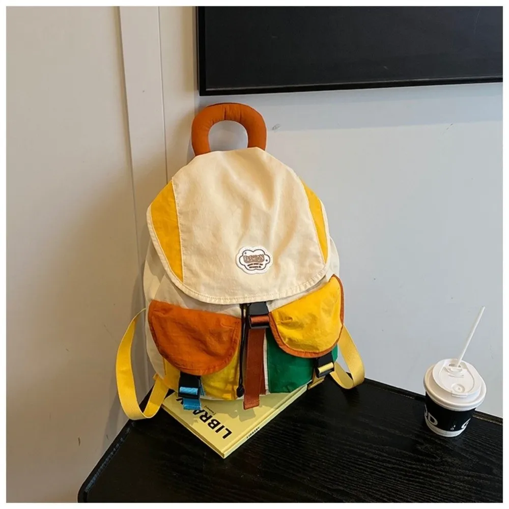 Nylon Kids Backpack Drawstring Lightweight Student Schoolbag Large Capacity Multi-pocket Parent-child Bags Daypack Bookbag